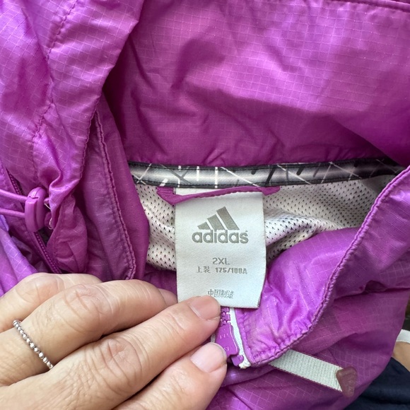 adidas Junior Kids Windbreaker in Vibrant Purple Size XL - Picture 5 of 6